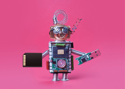 Robot made from scrap metal