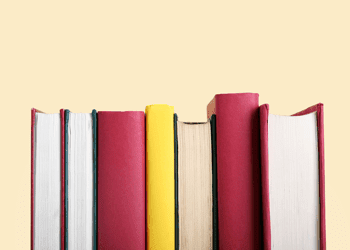 Stack of books vertically