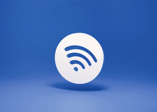 blue background with wifi signal